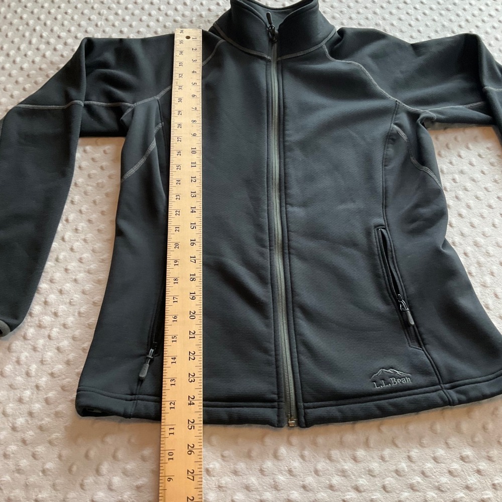 LL Bean Womens‎ Full Zip Jacket Black M Reg Lightweight Outdoor Casual - Picture 4 of 7